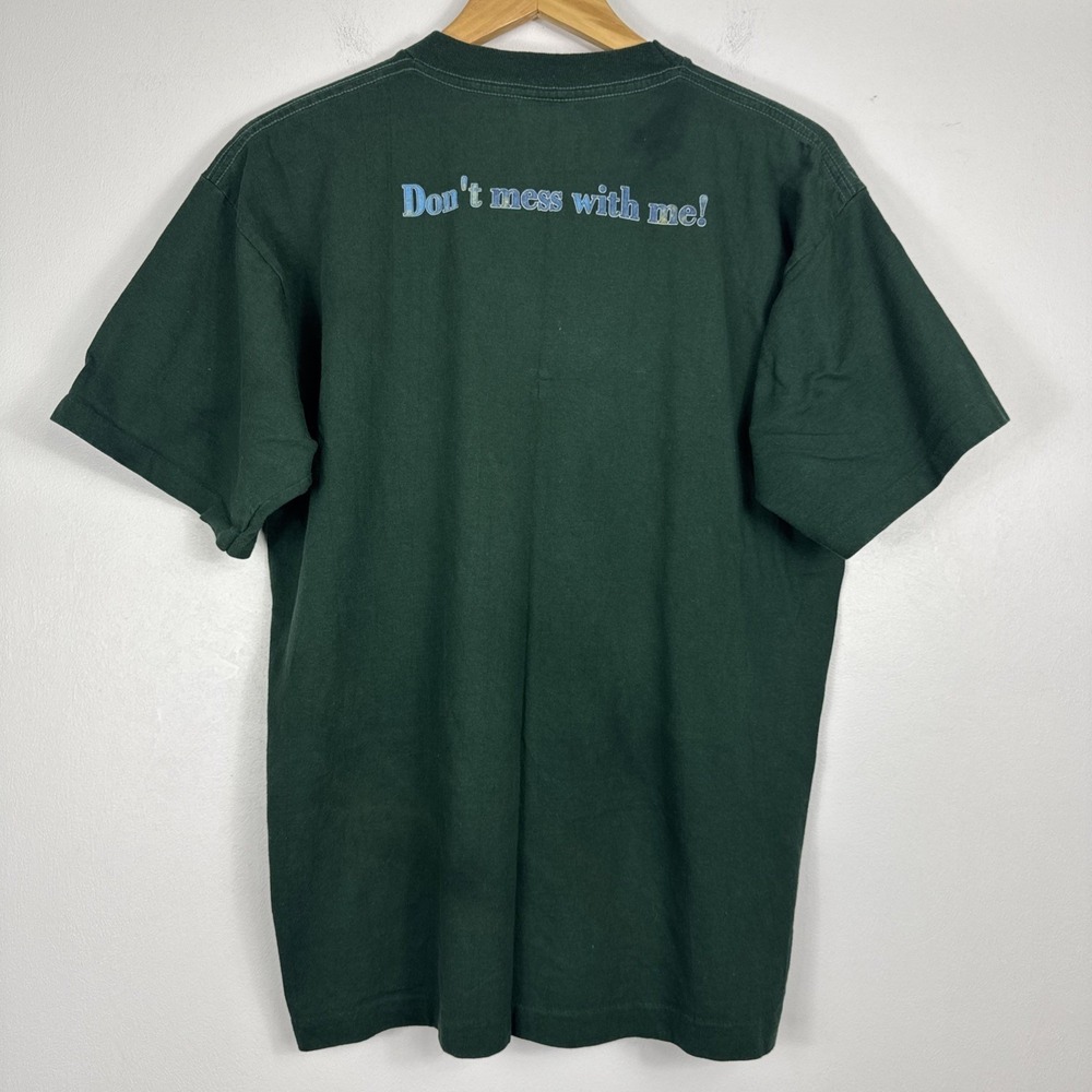 Vintage T-Shirt Size Large Green Single Stitch Nature Bear Made USA 100% Cotton - Picture 2 of 7